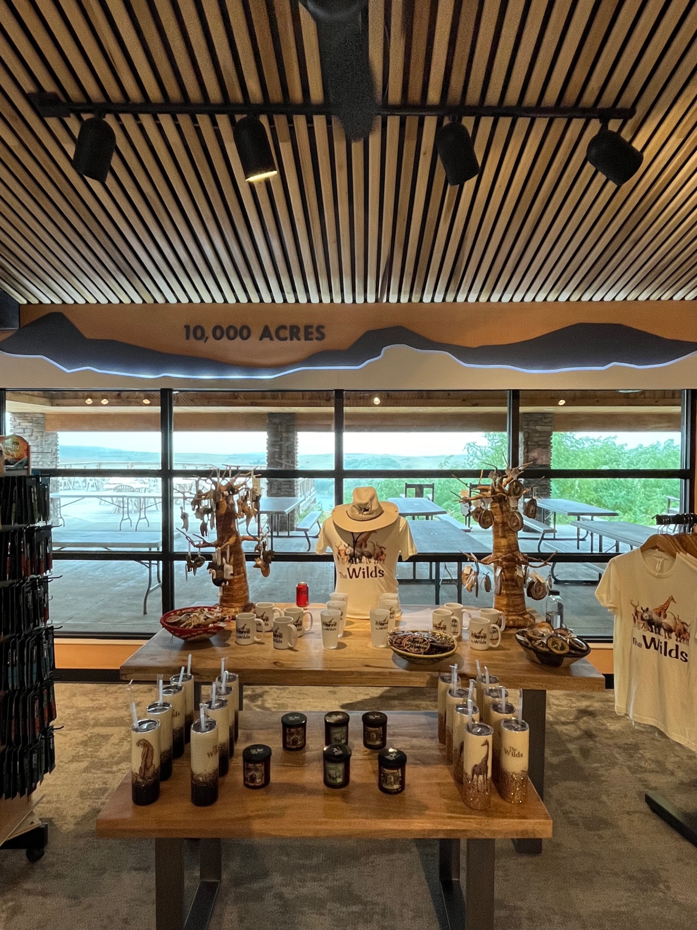 10,000 Acres merchandise tables