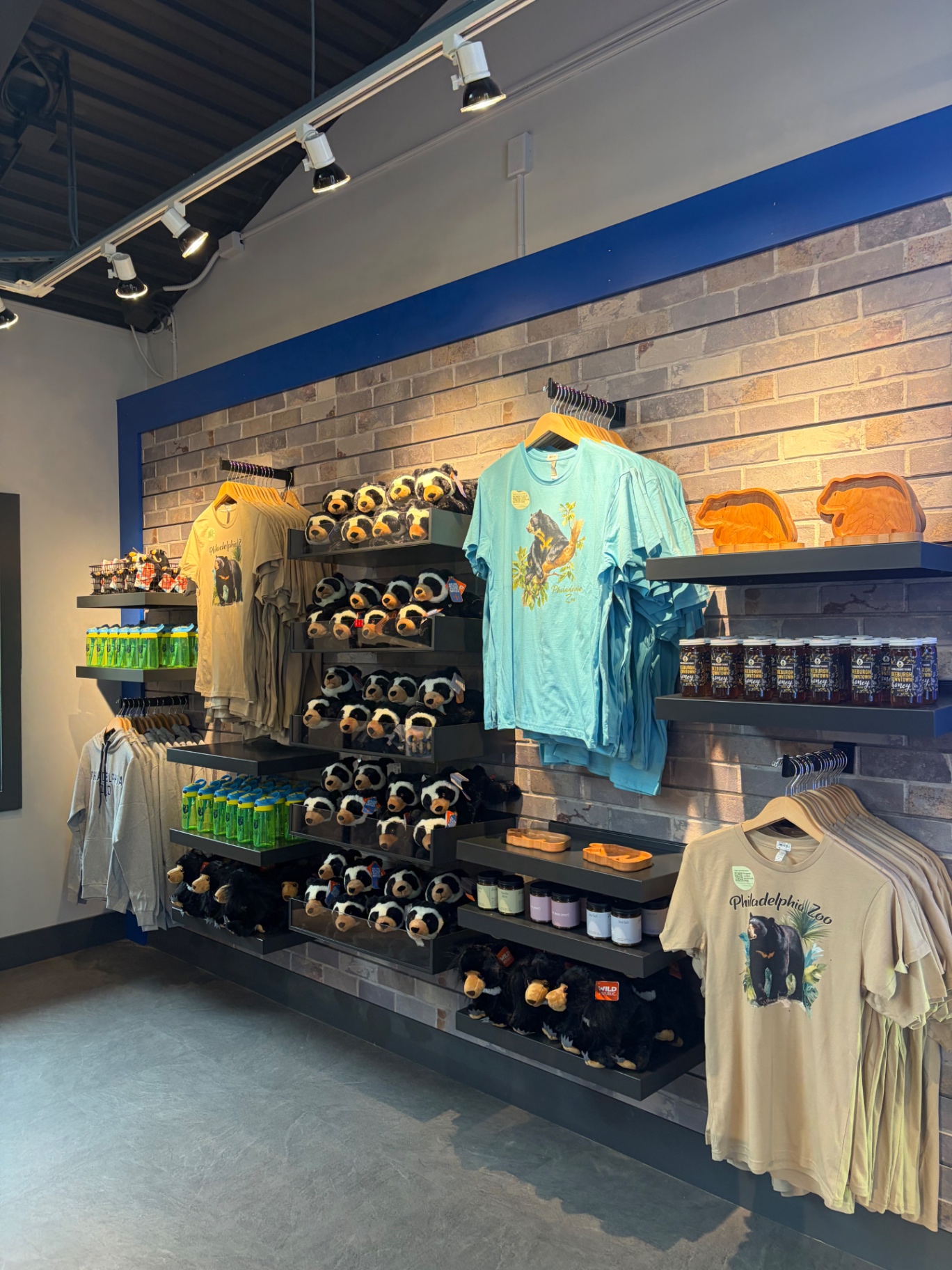 Brick millwork wall and apparel display