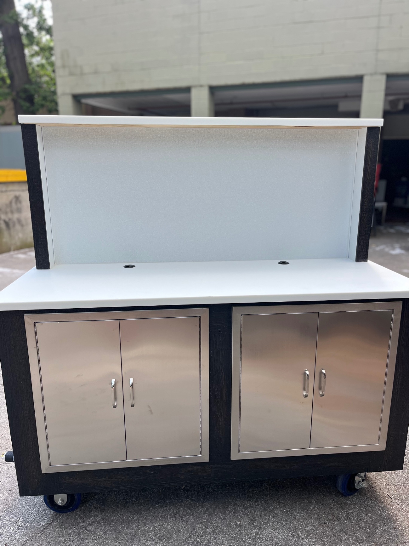 Stainless cabinet front