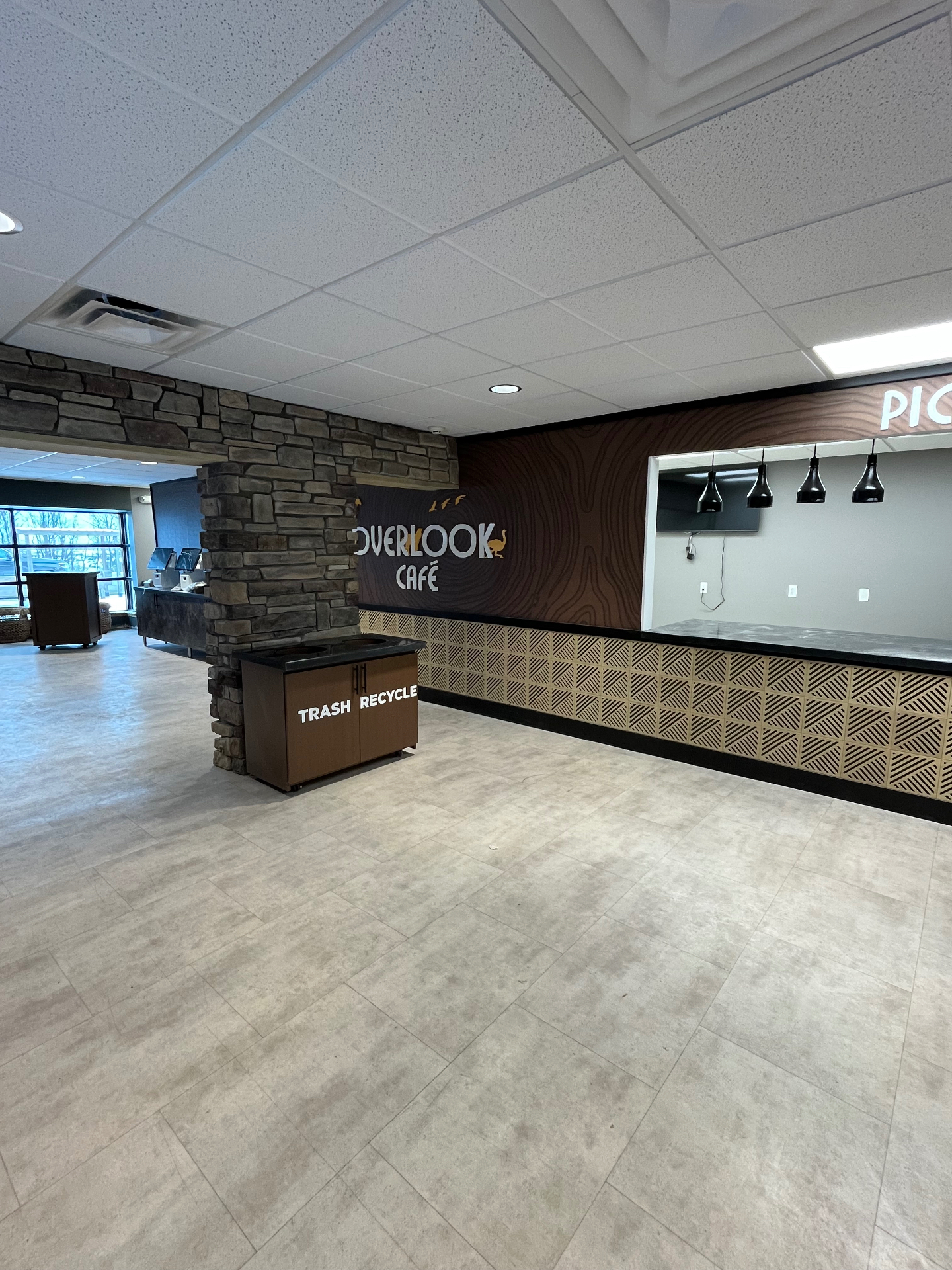 Overlook Cafe service wall